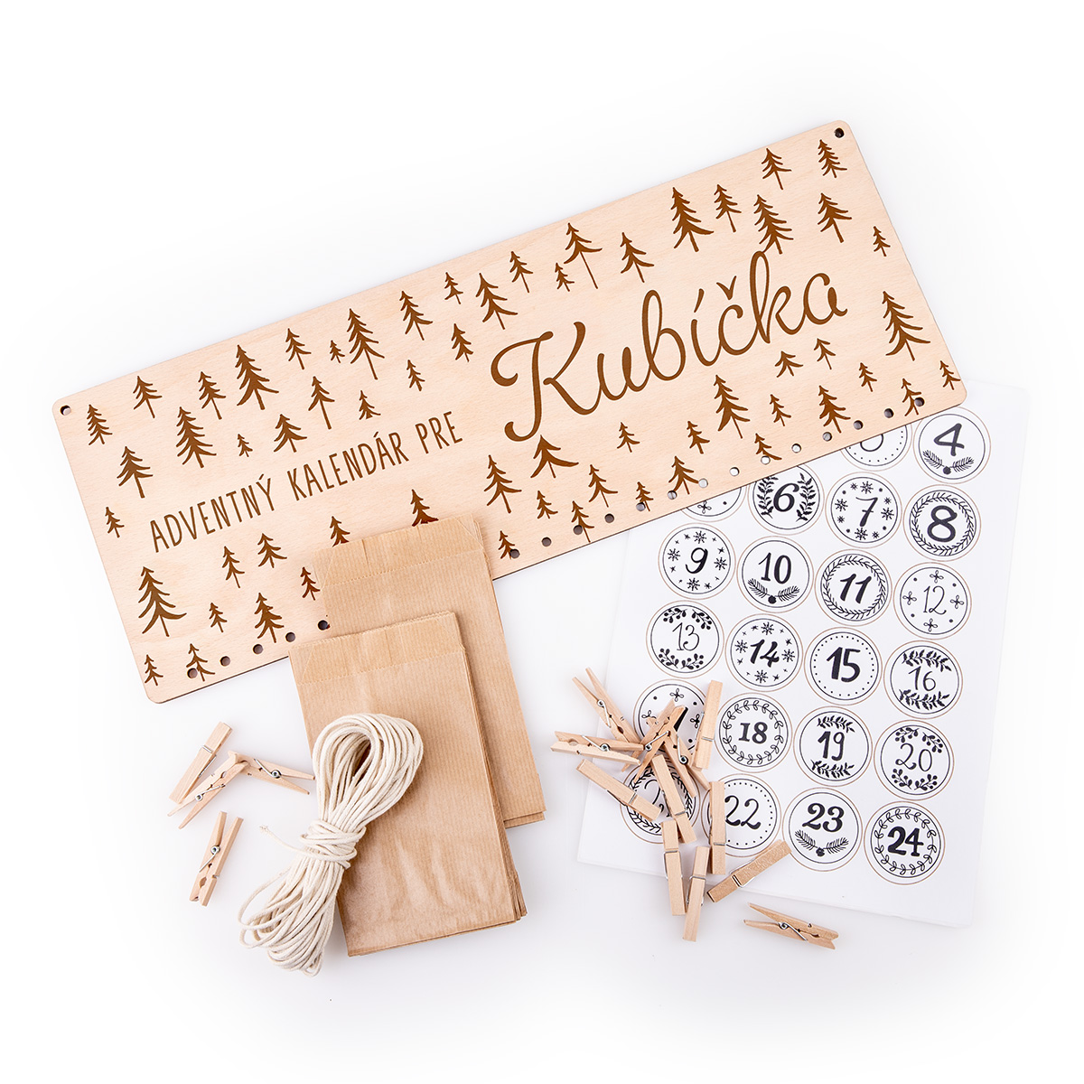 Adventný kalendár s vlastným menom